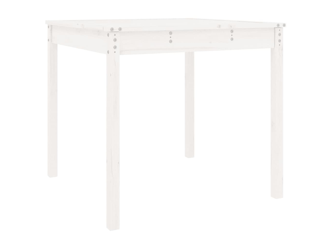 Garden Table, Garden Tables Vidaxl Branco Madeira De Pinho (82.5 X 82.5 X 76 Cm)