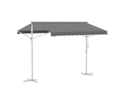 Toldo Dupla PROFESIA BOYANG de 4,5x3,4m, poliéster impermeável, estrutura branca