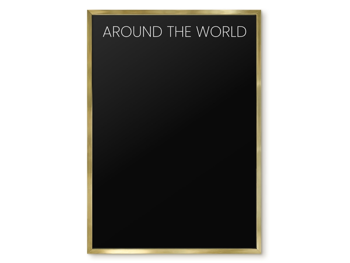 Magnetic Glass Board Around The World For The Hall Espelharte (50x70 Cm)