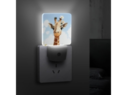 Luz Noturna Girafa Com Sensor Crepuscular, Eficiente E Decorativa Quarto, Banheiro, Cozinha, Escadas E