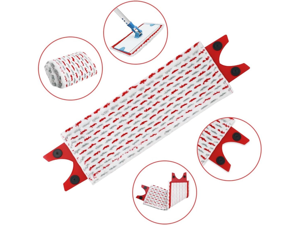 Refil De Mop Vileda Ultramax, Microfibra Bicolor, 2 Unidades Inf