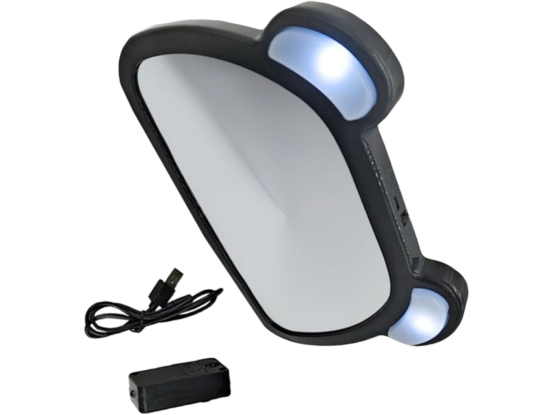 Espelho Retrovisor Led Para Bebê, 1 Peça, Preto, Para Carro