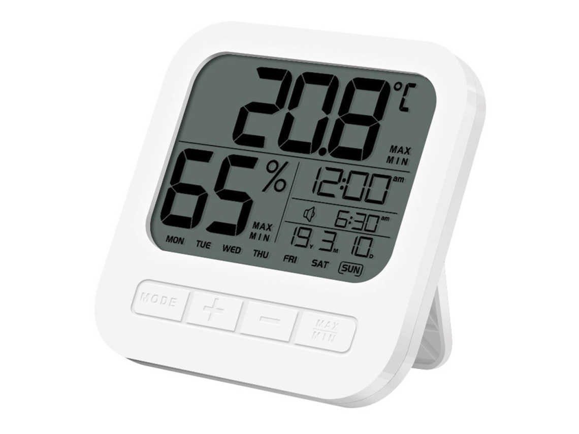 Higrômetro Digital Para Ambientes Internos Com Alarme E Visor