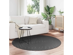 Vidaxl Tapete Para Uso Interno E Externo Palmeras Antracite Ø 120 Cm