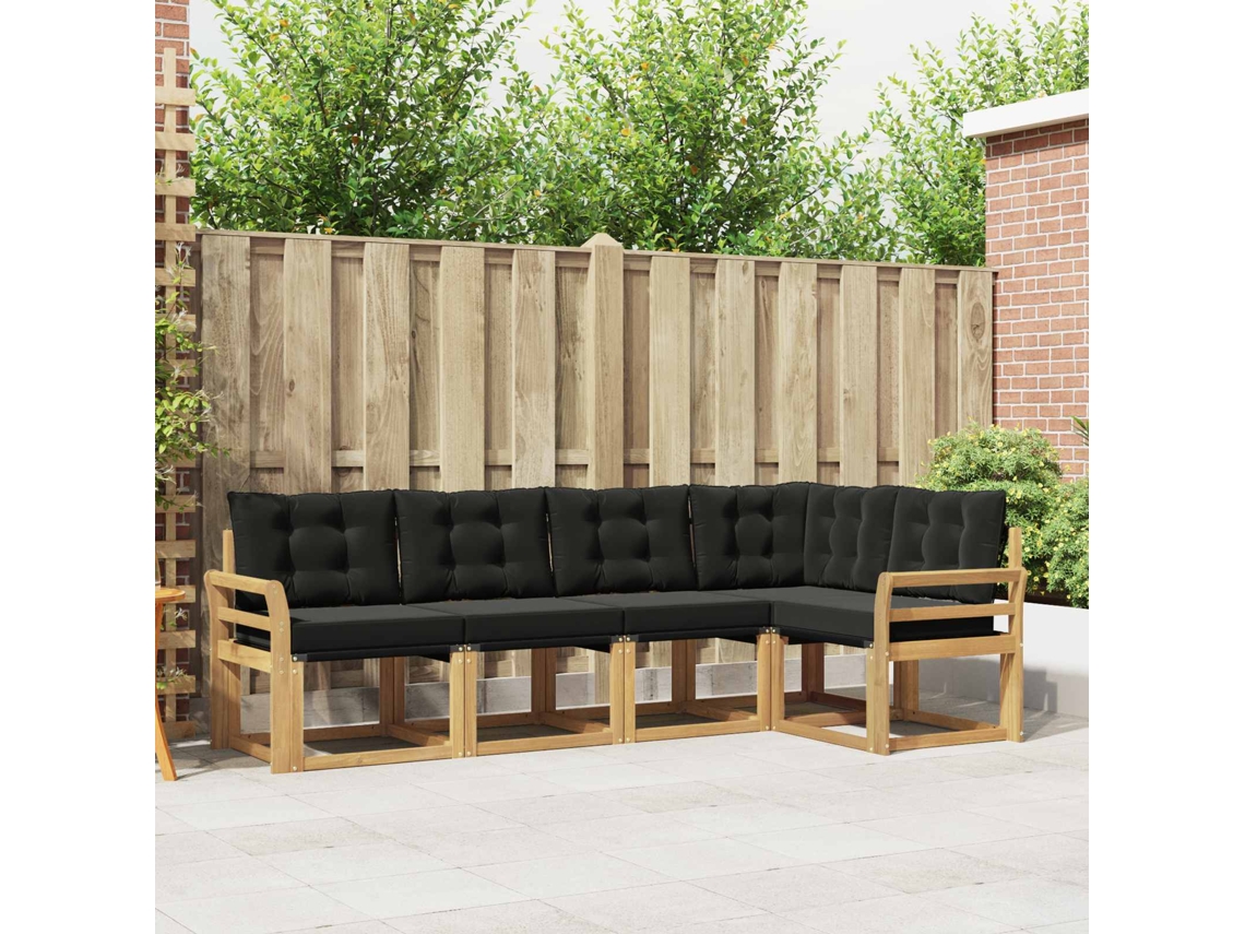 Vidaxl Conjunto De Sofás Para Exterior Com Almofada 5 Pcs