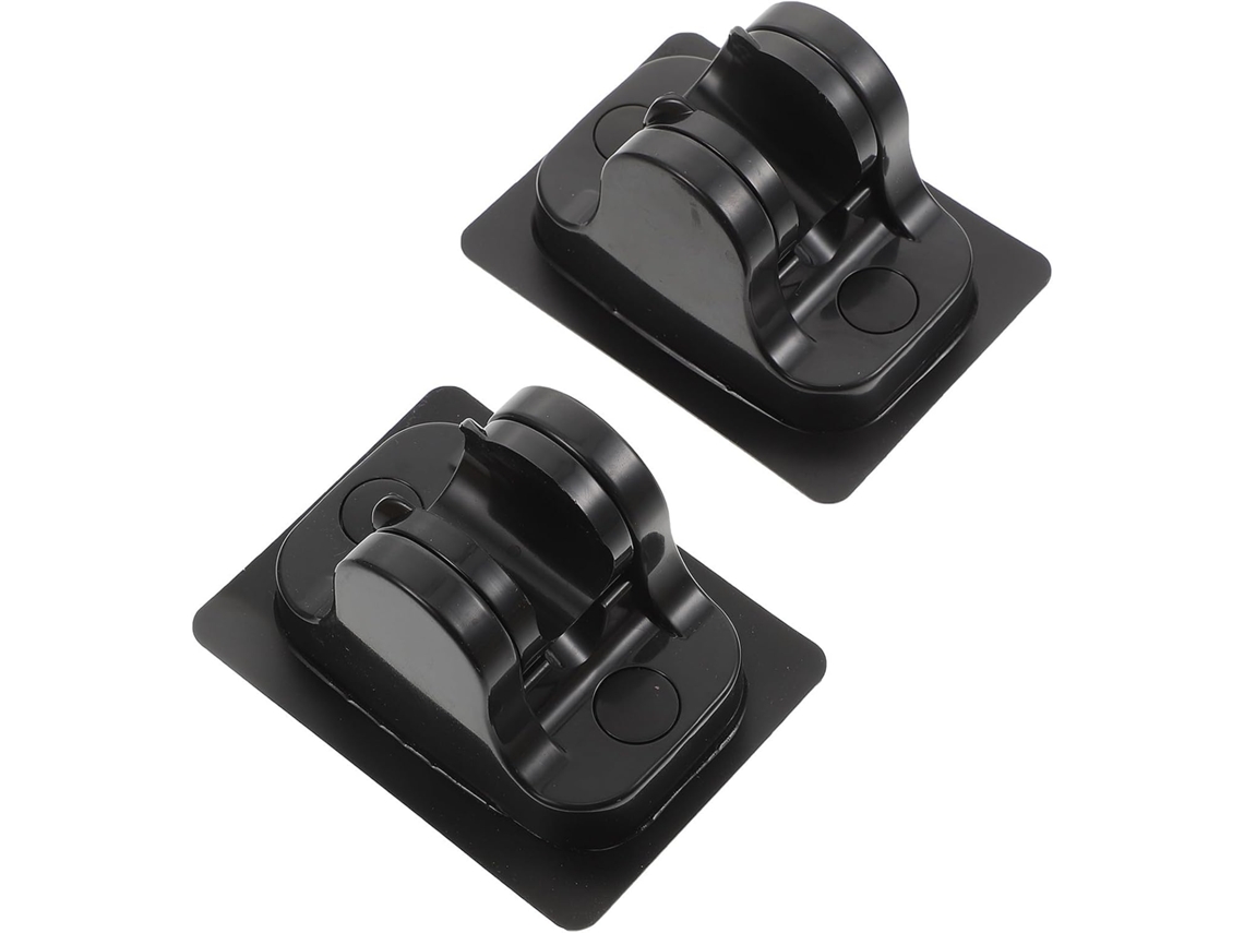 Suporte Ajustável Para Chuveiro 2 Peças Em Abs Preto Com Design Mãos Livres E Boa Resistência