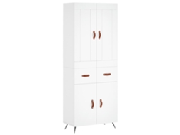 Armário Alto 69,5x34x180 Cm Derivados de Madeira Branco MAISON EXCLUSIVE