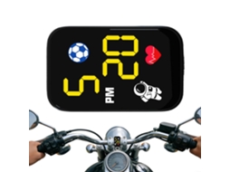 Relógio digital à prova d'água para motocicleta, para montagem sem painel.