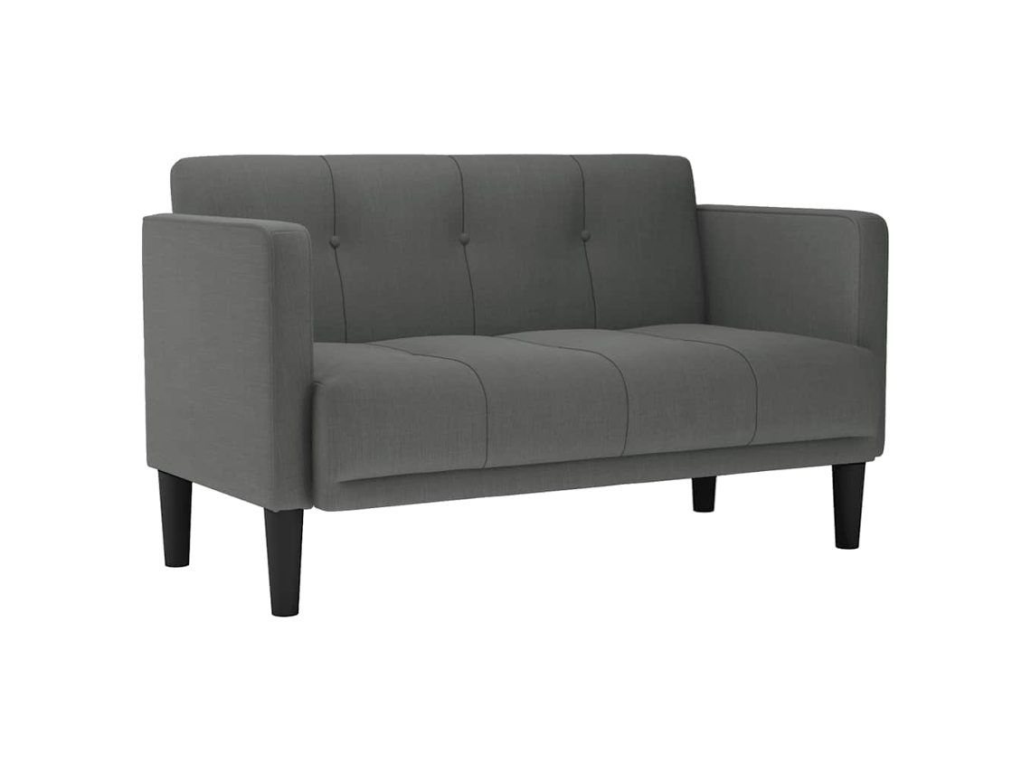 Vidaxl Sofá-luvas 111 Cm Tecido Cinzento-escuro