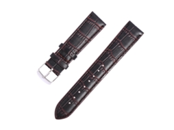 Correa De Reloj De Cuero Pu Con Hebilla De Acero Inoxidable (café 20mm)