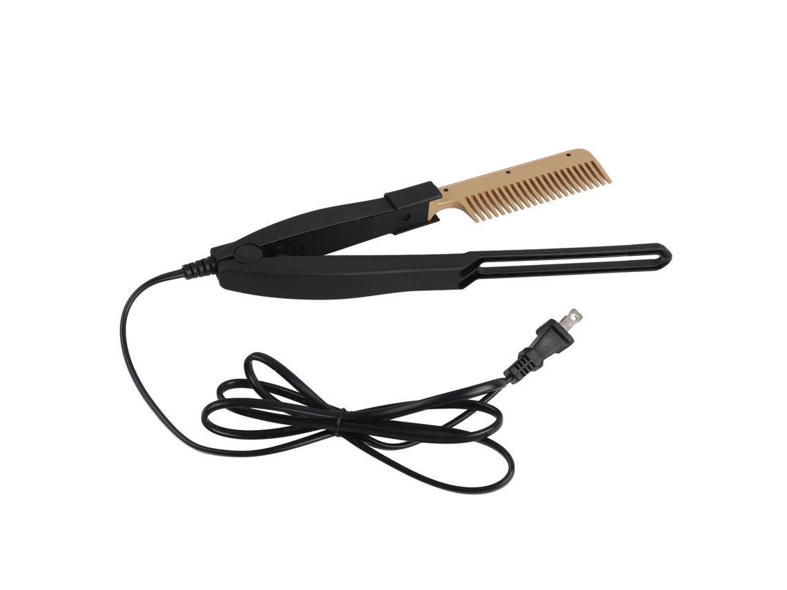 Pente Eléctrico Quente Para Alisar O Cabelo Uso Húmido E Seco Ferramenta De Cabeleireiro