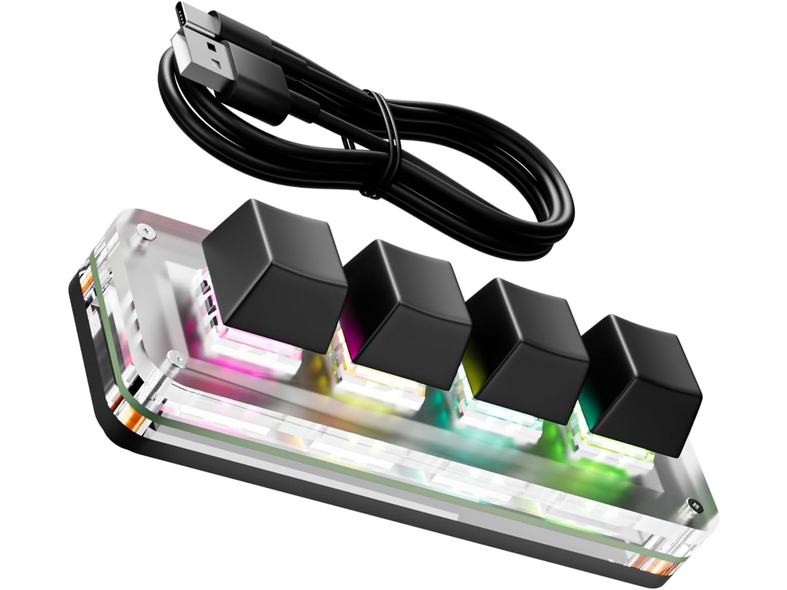 Clavier Ergonomia Programável Compatível com Macropad Personalizável Facilidade de Instalação SFUSHOS