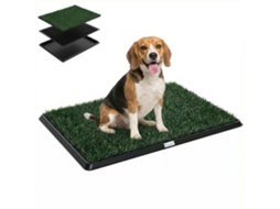 Sanita para cães com relva artificial, bandeja higiênica com drenagem 76x50,5 cm verde S/MARCA
