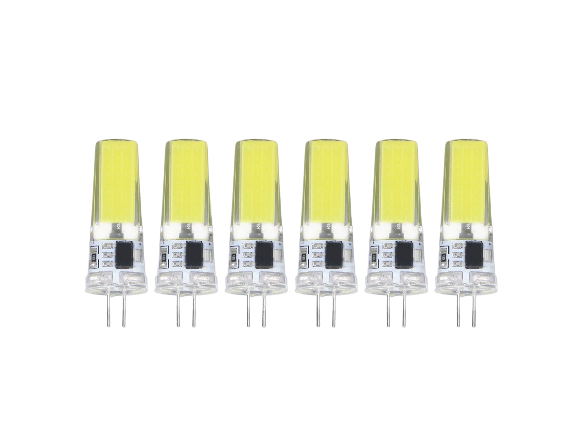 6 Lâmpadas Led G4 9w dimmable Cob 500lm 6500k branco para lustres teto paisagismo