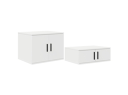 Conjunto 2 Armário De Arrumação Vidaxl Branco Derivados De Madeira (108 X 41 X 40 Cm)