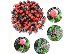 Microaspersor Regulável Vermelho 30 Unidades, Gotejador De Irrigação Para Jardim, Horta E Vasos De Plantas Domésticas
