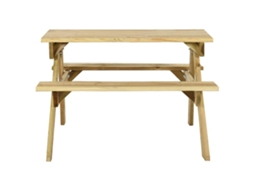 Maison Exclusive - Mesa De Piquenique Com Bancos 110x123x73 Cm Pinho Impregnado