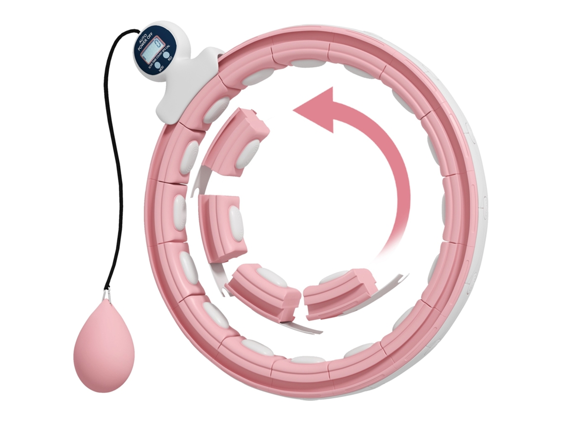 Fitness Aro Removíveis Hula De Hoop Com Pinos Massagem Ajustável 76 A 113 Cm Circunferência Da Cintura 16 Segmentos