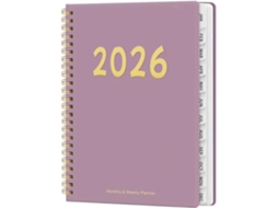 Agenda Mensal 2026 com Bloco de Notas e Horários para 12 Meses