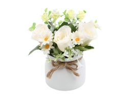 Hortênsias Falsas com Vaso Mini Flores Artificiais de Hortênsia em Vaso de Cerâmica NEVEANCE