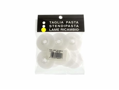 Conjunto de acessórios de cozinha central Elettro - ART.139 - Lâminas de reposição lisas para tagliafacile, Derlin, Branco, 12 unidades