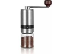 Moedor De Café Manual Portátil, Com Rebarbas Cerâmica Para Operação Silenciosa, Moagem Consistente Espresso E Prensa Francesa (alumínio Aero