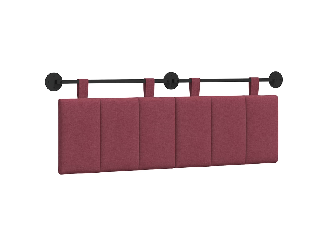 Conjunto 1 Cabeceira Suspensa Vidaxl Vermelho Veludo (130 X 55 X 5 Cm)