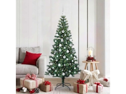 Vidaxl Árvore De Natal Artificial Pré-iluminada Verde 180 Cm