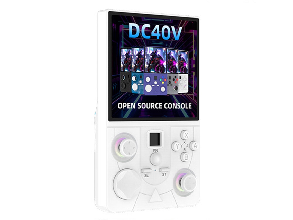 Azul Transparente - 128g Dc40v Console De Jogos Portátil Retrô Wifi De Código Aberto 4000mah Tela Ips De 4,0 Polegadas Processador Quad-core Rk3326