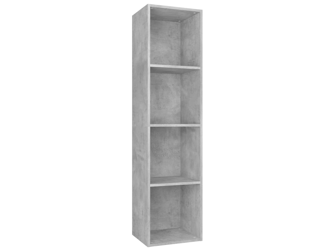 Book Cabinet, Book Cabinets Vidaxl Cinzeto Madeira Processada (36 X 30 X 143 Cm)