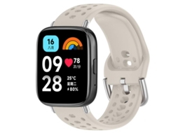 Bracelete para Redmi Watch 3 Active / Lite Silicone Esportivo com Fivela Prateada Starlight XIAOMOYU