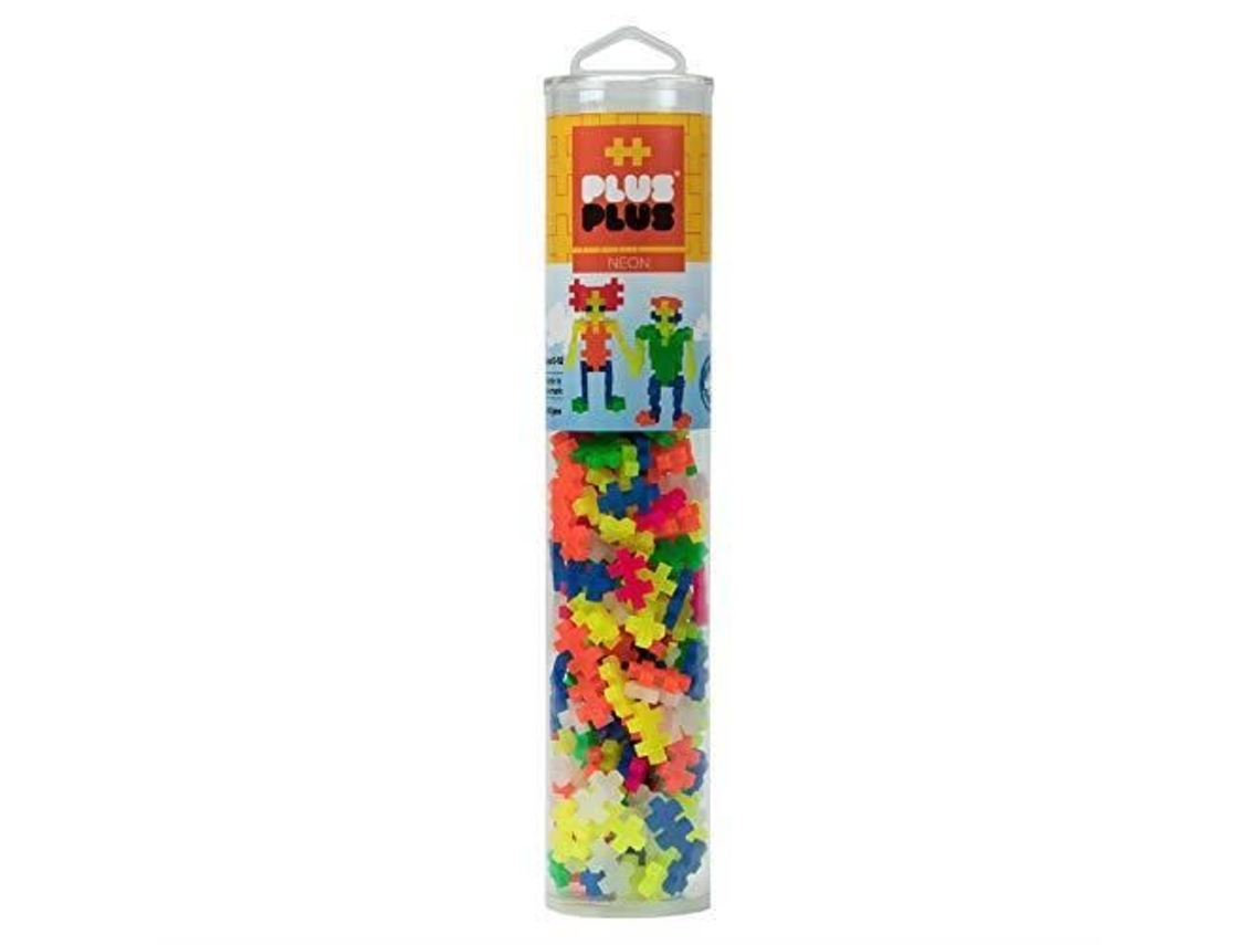 Conjunto de Construção Plus Plus Tubo Fluorescente 240 Peças Multicoloridas Masculino/Feminino A partir de 3 Anos Plus Plus