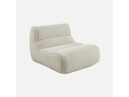 Poltrona Em Tecido Chenille Embalada A Vácuo, Creme