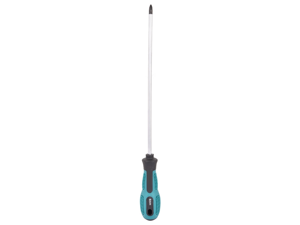 Chave De Fenda Cruz Ph Para Parafusos 5mm 6x250mm Punho Longo Ferramenta Manutenção Elétrica