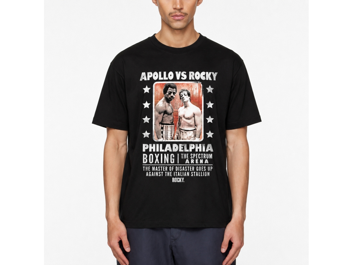 Rockinstone Rocky Vs Apollo Black T-shirt Size:xxl