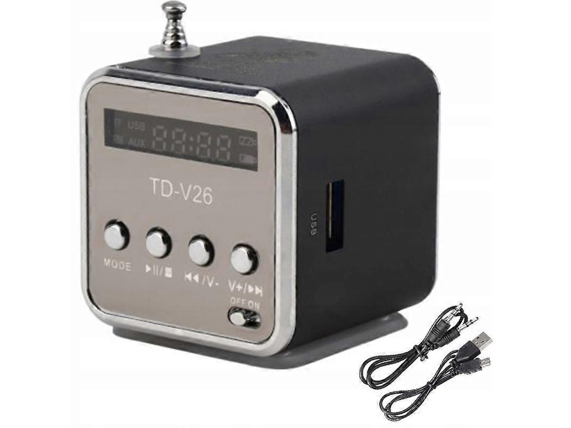 Mini Rádio Portátil Sem Fio Com Alto Falante Led E Fm Olysi Shop
