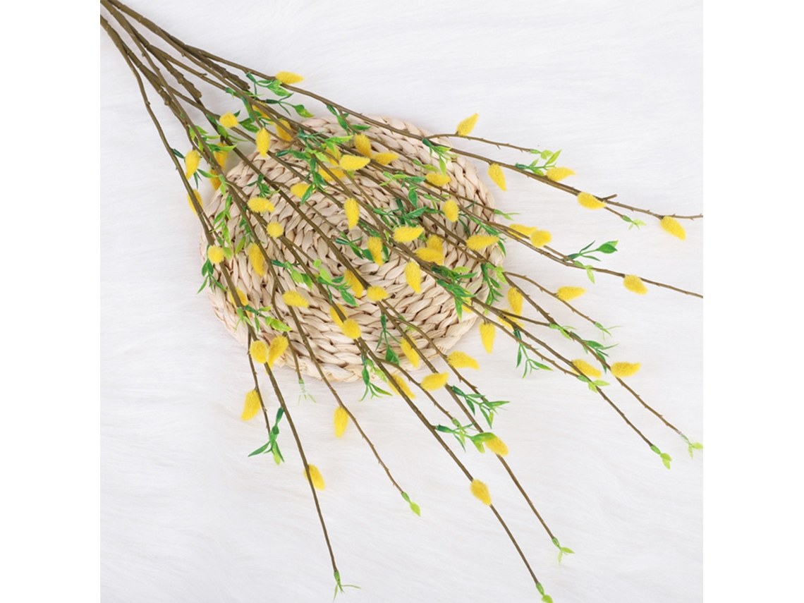 Salix Argyracea Simulada (design De 3 Ramos, Material Com Flock) Eoocoo