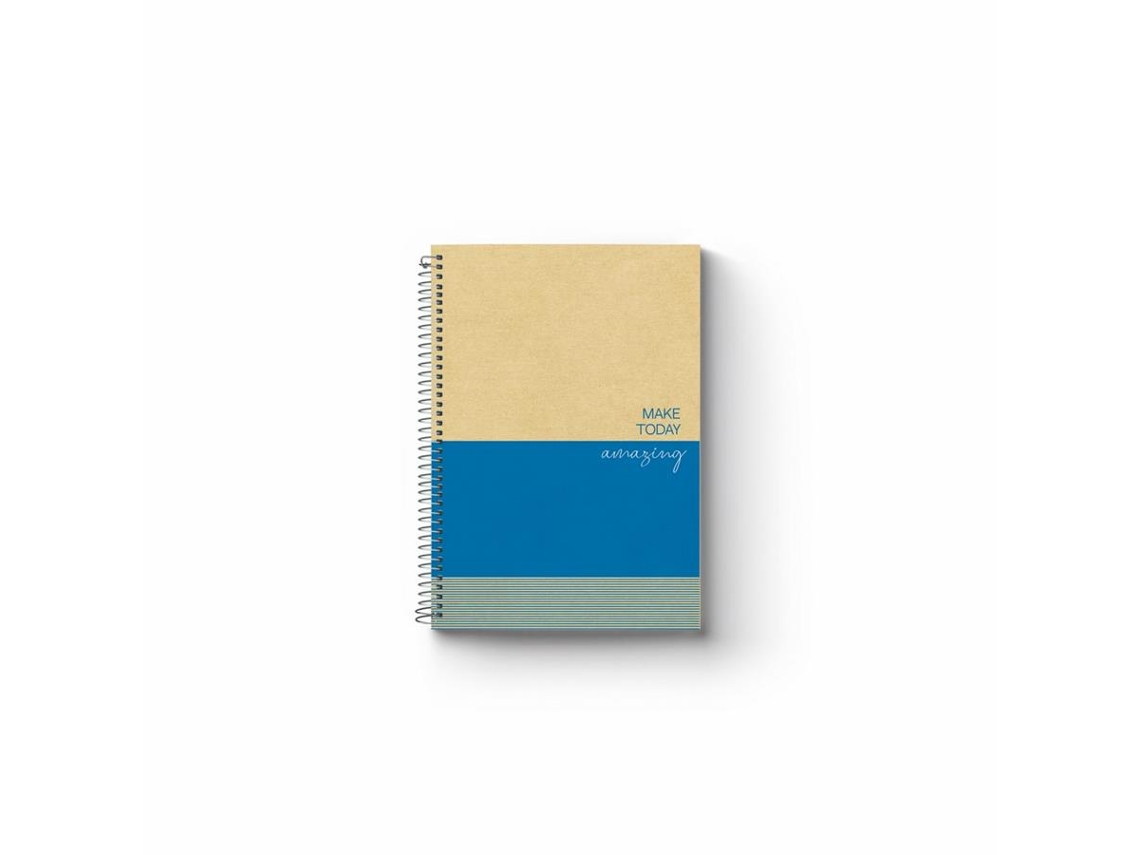 Caderno Espiral FIRMO UpCycling (Quadriculado - 80 Folhas - B5 - Azul)