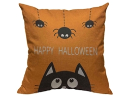 2026-funda De Almohada De Halloween Aranha Laranja Moderna Para Casa 45x45 Decoração Suave Lavável