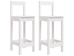 Bar Chair, Bar Chairs Vidaxl Branco Madeira De Pinho (40 X 41.5 X 112 Cm)