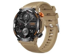 (amarelo) Smartwatch Militar Masculino: Atende/faz Chamadas, Possui Lanterna Led E Bússola.