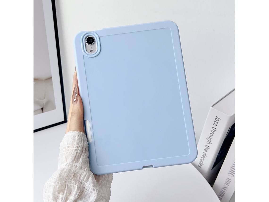 Caneta Stylus Para Tablet Lurelia, Compatível Com Ipad 10 2022 (10,9", Azul, Silicone, Fixação Magnética, Proteção Antiquedas