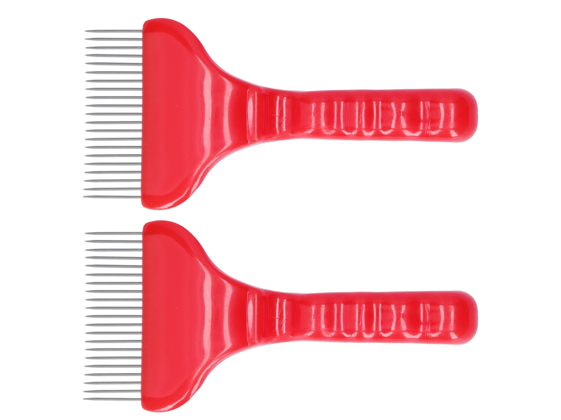 Garfo de Descapar de Aço Inoxidável com Cabo Plástico 2pcs S/MARCA