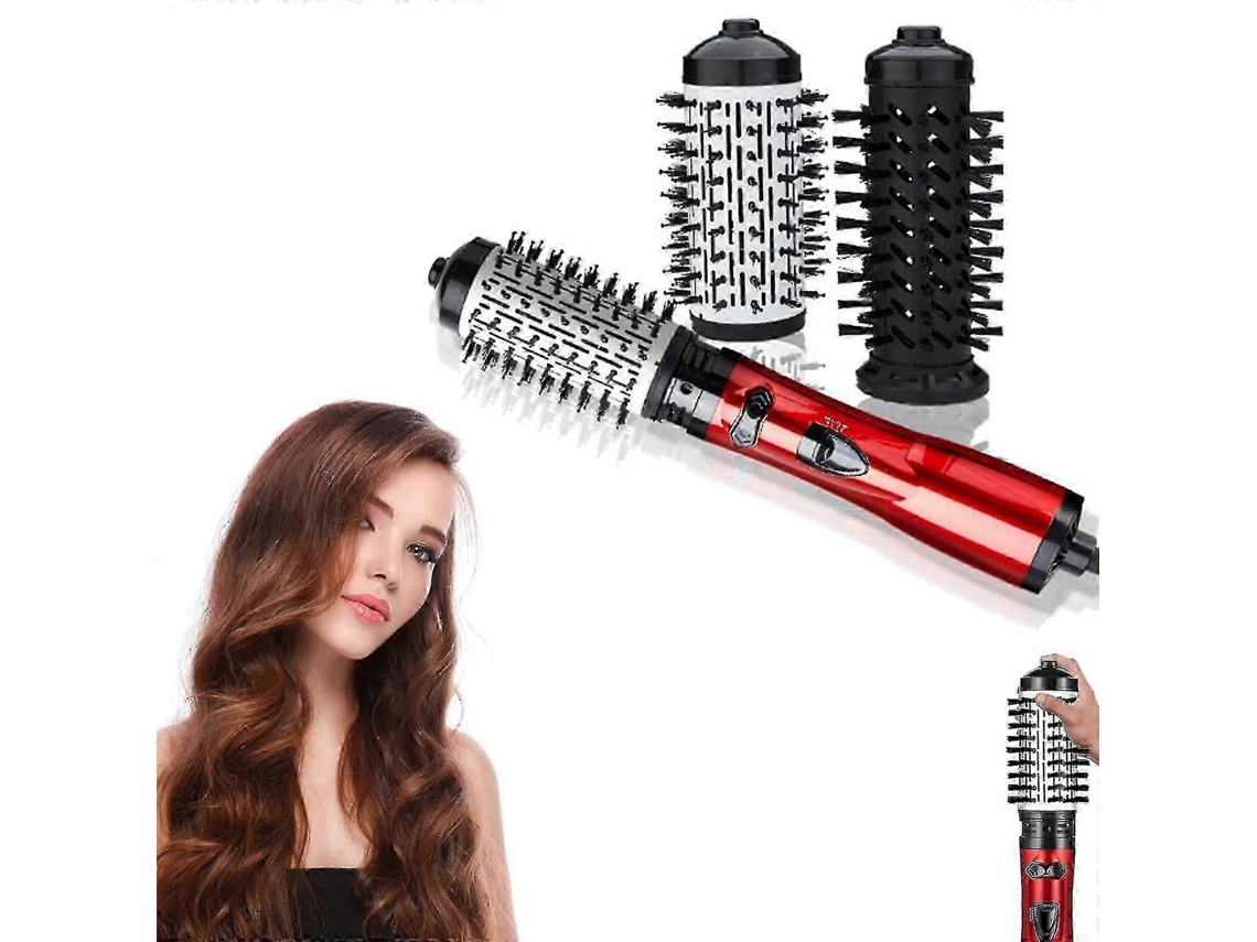 Modelador De Ar Quente 3 Em 1 E Secador De Cabelo Rotativo Para Secar, Cachear E Alisar Os Cabelos. Rotação De 360°.