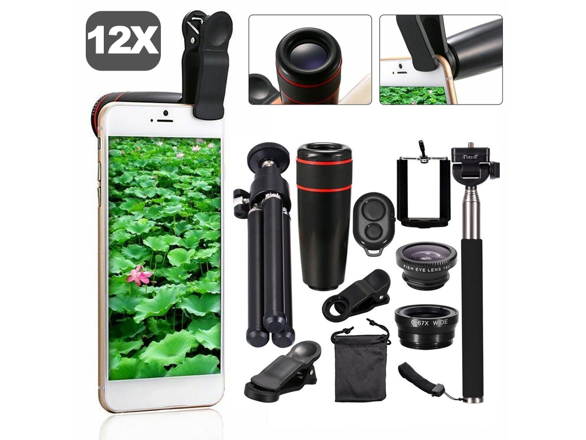 Lente de Telefone EOOCOO (zoom 12x Função 10 em 1)