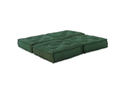 Puff Modular 2 Peças Verde Tecido Lovely Home