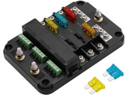 Bloco De Distribuição De Fusíveis 12v-24v 80a Com Porta-fusível Substituível