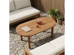 Vidaxl Tampo De Mesa 90 X 45 X 3,5 Cm Oval Madeira De Teca Sólida