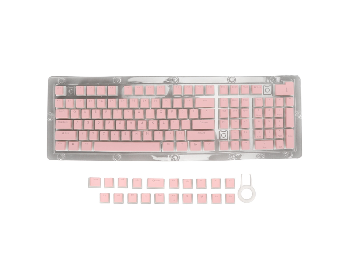 Teclas Pbt Pudding 130 Keys Oem Height Translucent Diy Teclado Mecânico Rosa | S/MARCA