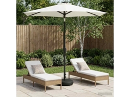 Vidaxl Parasol De Jardim Com Luzes Led E Base 230 X 230 Cm Poliéster